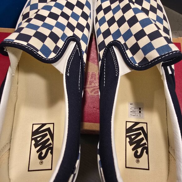 VANS CLASSIC CHECKERBOARD SLIP-ON Blue (VN000D5PBX9) Skateboarding Mens 13 NEW - Picture 8 of 10